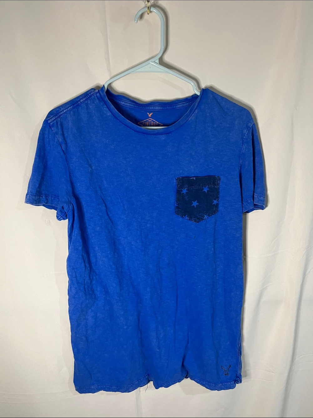 Hollister Royal Blue Short Sleeve Tee with Star Pocket